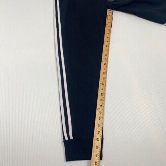 adidas Mens Essentials 3-stripes Fleece Jogger Pant Black White Size XL New - Picture 4 of 16